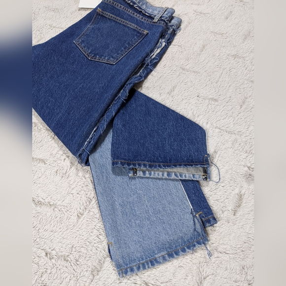 Current/Elliott The High Waist Two-tone Somera Crop Jean Sz 31 - Picture 16 of 16